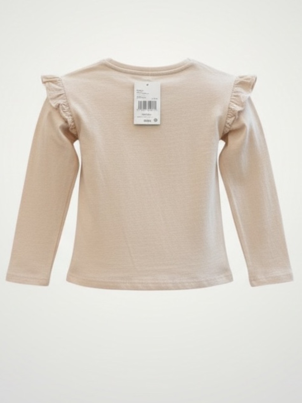 5T 6T Girls Christmas Advent Long Sleeve Ruffle Shoulders Shirt Ivory White New - Picture 14 of 14